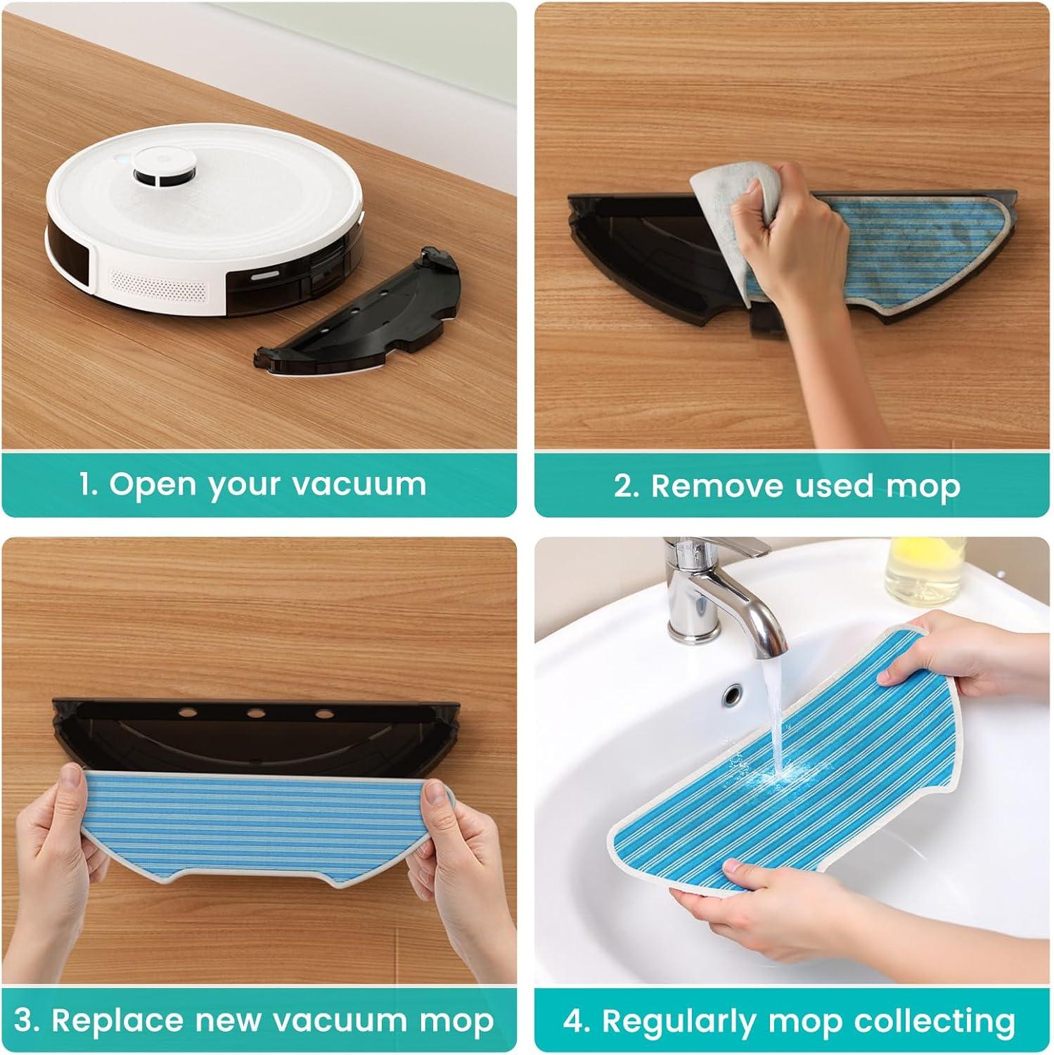 image:imageLefant 2 Packs Washable Authentic Replacement Mop Pads M1M2M2SM2ProM2SProM2 PlusM2L PlusM2S PlusM350 Robot Vacuums