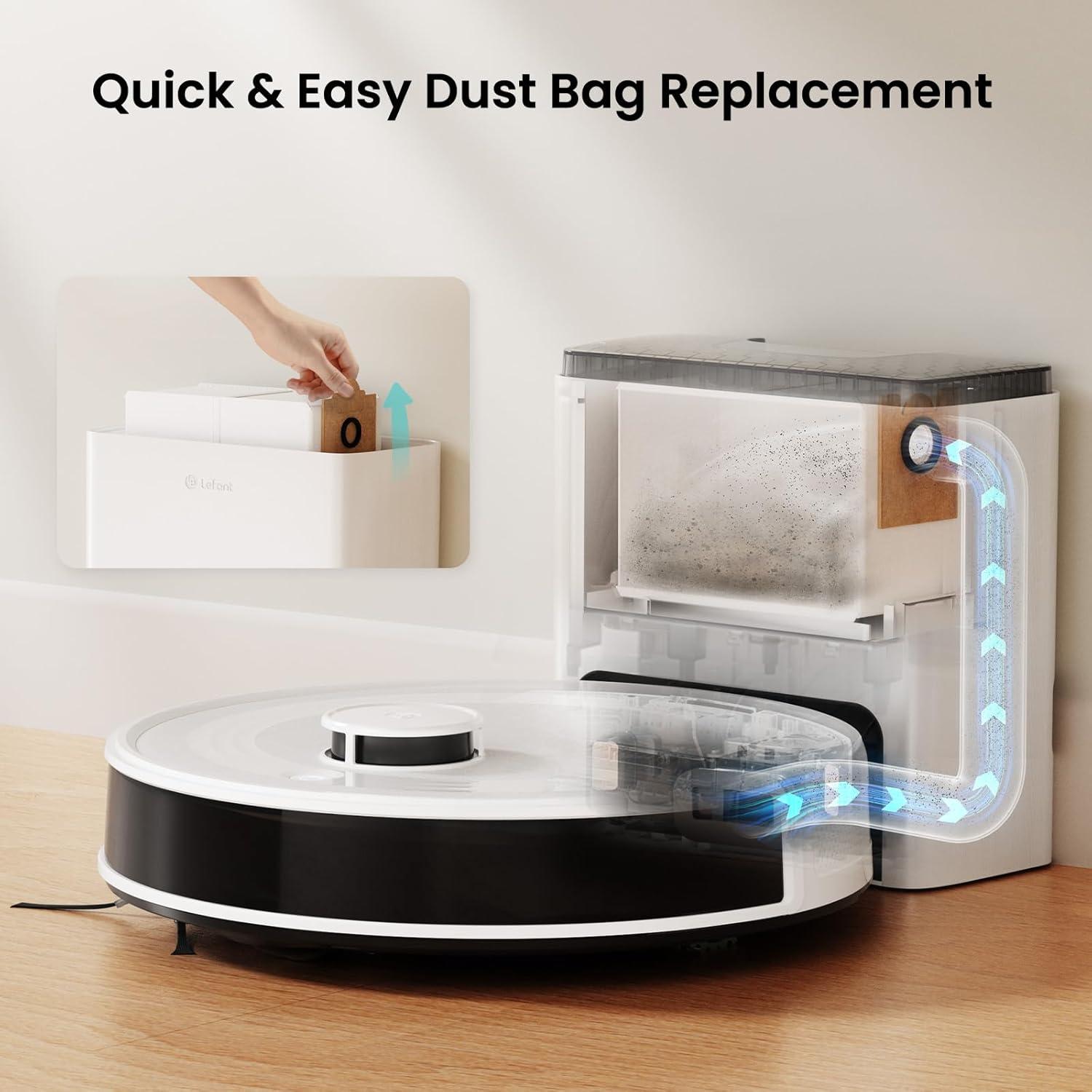 image:imageLefant 3Packs Dust Bags Replacement Kit for Lefant M2 PlusM2L PlusM2S PlusM350 Robot Vacuums