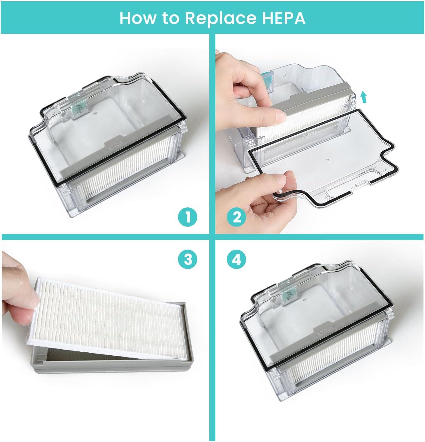 image:imageLefant 4PCS Hepa Filter Replacement Accessories for Lefant M310 Robot Vacuum Cleaner