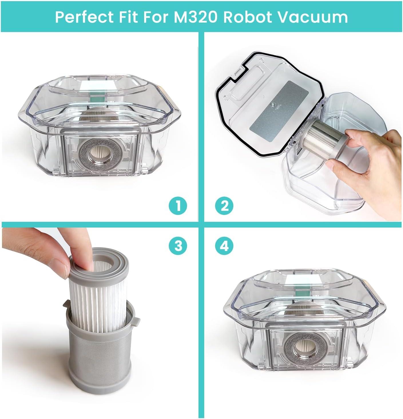 image:imageLefant Filter Replacement Kit Suitable for Lefant M320 M320G Robotic Vacuum Cleaner 4 Pack