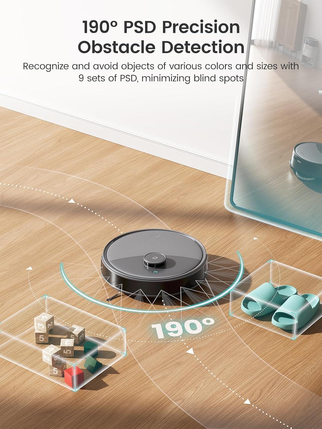 image:imageLefant LiDAR Robot Vacuum and Mop 20000Pa Suction 90Day SelfEmptying Obstacle Avoidance Auto Mop WashingampDrying AllinOne for Pet Hair Carpet 5G WiFi AlexaAPPiWatch Control M3 Max
