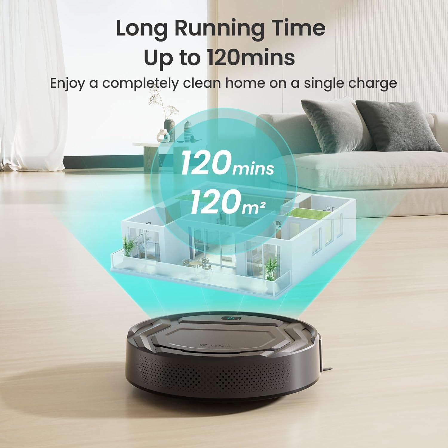 image:imageLefant LiDAR Robot Vacuum and Mop 90Day SelfEmptying 190 PSD Obstacle Avoidance Customized Cleaning MultiFloor Mapping 5500Pa Strong Suction 140 Min Runtime WiFiAlexaAPPiWatch M2 ProM210P