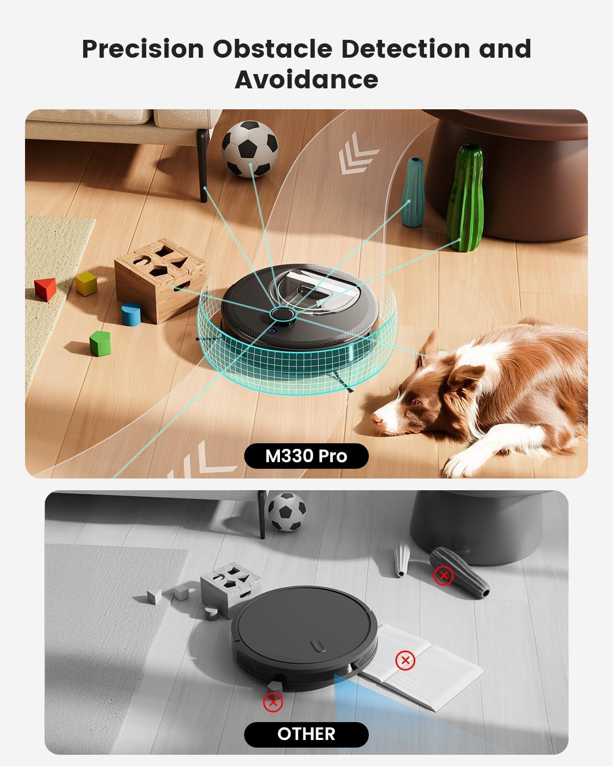 image:imageLefant LiDAR Robot Vacuum and Mop 90Day SelfEmptying 190 PSD Obstacle Avoidance Customized Cleaning MultiFloor Mapping 5500Pa Strong Suction 140 Min Runtime WiFiAlexaAPPiWatch M2 ProM330 Pro