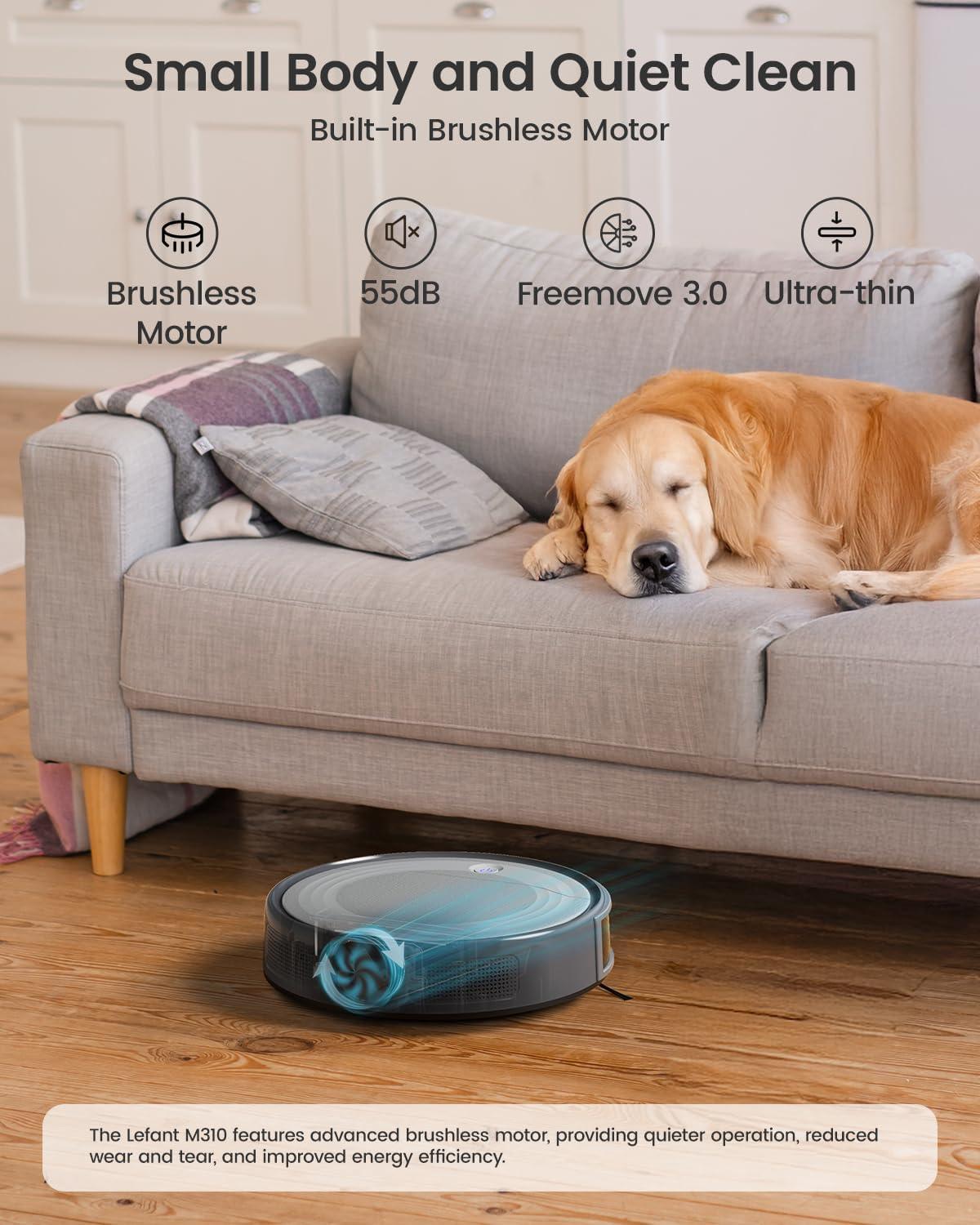 image:imageLefant LiDAR Robot Vacuum and Mop 90Day SelfEmptying 190 PSD Obstacle Avoidance Customized Cleaning MultiFloor Mapping 5500Pa Strong Suction 140 Min Runtime WiFiAlexaAPPiWatch M2 ProM310