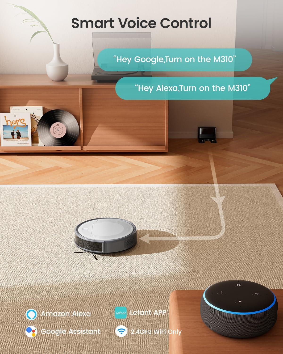 image:imageLefant LiDAR Robot Vacuum and Mop 90Day SelfEmptying 190 PSD Obstacle Avoidance Customized Cleaning MultiFloor Mapping 5500Pa Strong Suction 140 Min Runtime WiFiAlexaAPPiWatch M2 ProM310