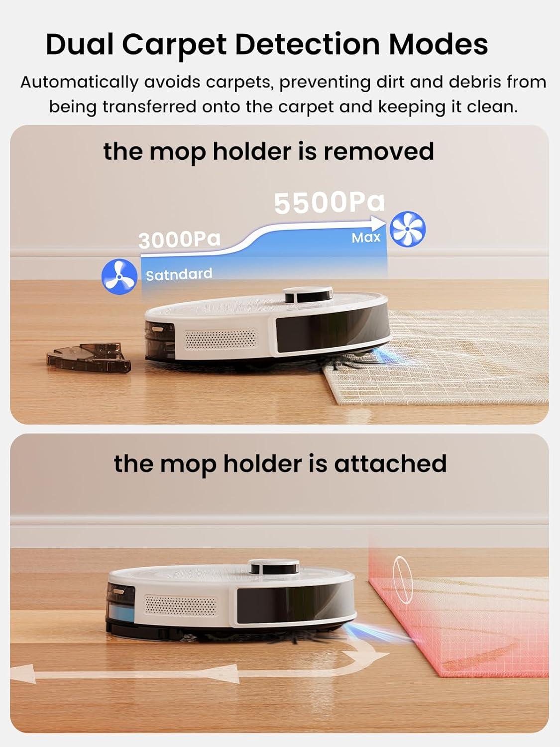 image:imageLefant LiDAR Robot Vacuum and Mop 90Day SelfEmptying 190 PSD Obstacle Avoidance Customized Cleaning MultiFloor Mapping 5500Pa Strong Suction 140 Min Runtime WiFiAlexaAPPiWatch M2 ProM2 Pro