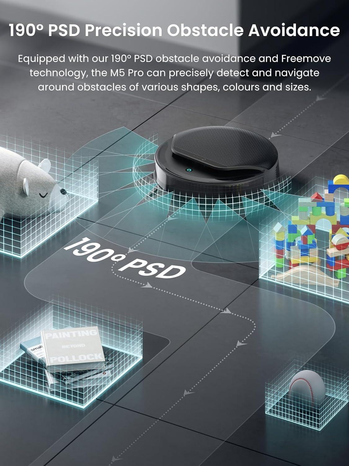 image:imageLefant M5 Pro LiDAR Robot Vacuum and Mop 18000Pa Suction PSD 20 Smart Obstacle Avoidance AllinOne Robot Vacuum 120 Day SelfEmptying Auto Mop Washing DryingampRefilling Supports 24G5G WiFi