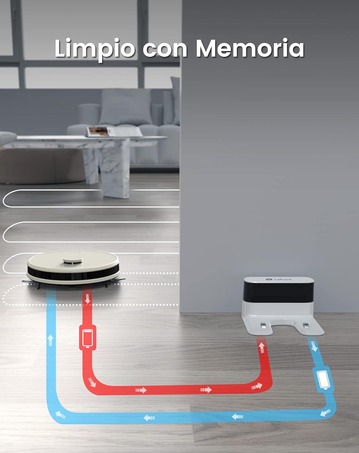 image:imageLefant Robot Vacuum Slim Quiet 3 Adjustable Strong Suction Levels Robot Vacuum Cleaner Ideal for Pet Hair Hard Floor and Daily Cleaning WiFiAppAlexaiWatch Control M210 ProM1