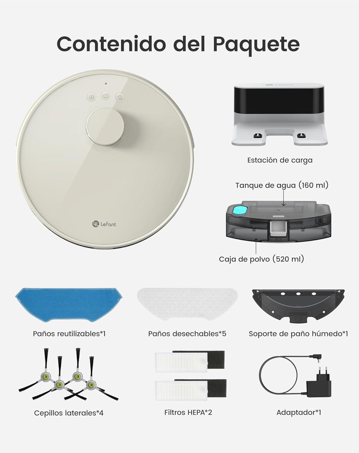 image:imageLefant Robot Vacuum Slim Quiet 3 Adjustable Strong Suction Levels Robot Vacuum Cleaner Ideal for Pet Hair Hard Floor and Daily Cleaning WiFiAppAlexaiWatch Control M210 ProM1