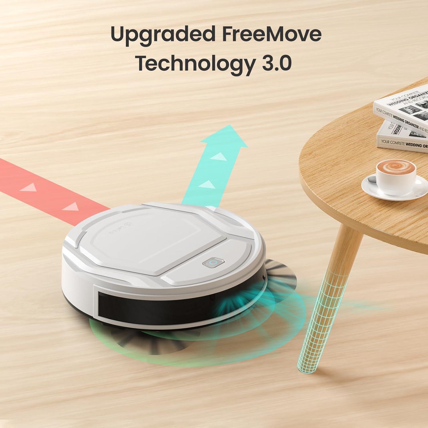 image:imageLefant Robot Vacuum Slim Quiet 3 Adjustable Strong Suction Levels Robot Vacuum Cleaner Ideal for Pet Hair Hard Floor and Daily Cleaning WiFiAppAlexaiWatch Control M210 ProM210PWhite