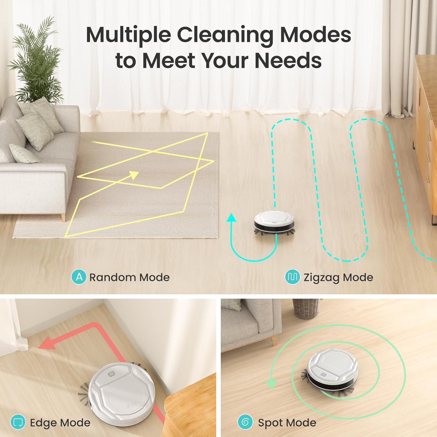 image:imageLefant Robot Vacuum Slim Quiet 3 Adjustable Strong Suction Levels Robot Vacuum Cleaner Ideal for Pet Hair Hard Floor and Daily Cleaning WiFiAppAlexaiWatch Control M210 ProM210PWhite