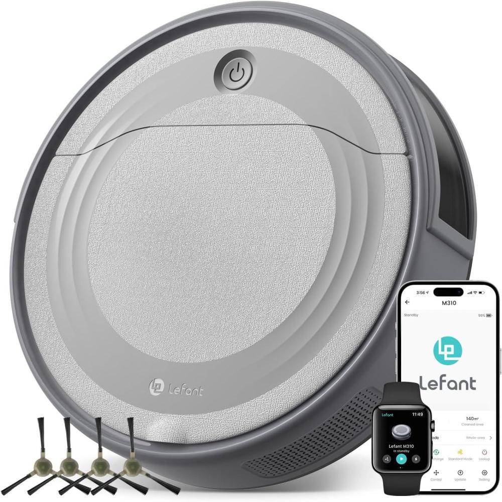 image:imageLefant LiDAR Robot Vacuum and Mop 90Day SelfEmptying 190 PSD Obstacle Avoidance Customized Cleaning MultiFloor Mapping 5500Pa Strong Suction 140 Min Runtime WiFiAlexaAPPiWatch M2 ProM310