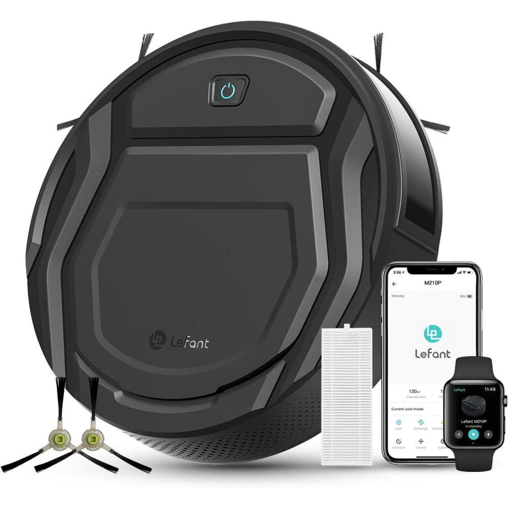 image:imageLefant LiDAR Robot Vacuum and Mop 90Day SelfEmptying 190 PSD Obstacle Avoidance Customized Cleaning MultiFloor Mapping 5500Pa Strong Suction 140 Min Runtime WiFiAlexaAPPiWatch M2 ProM210P