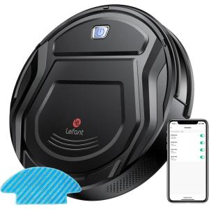 Lefant LiDAR Robot Vacuum and Mop, 90-Day Self-Emptying, 190° PSD Obstacle Avoidance, Customized Cleaning, Multi-Floor Mapping, 5500Pa Strong Suction, 140 Min Runtime, WiFi/Alexa/APP/iWatch, M2 Pro(M201)