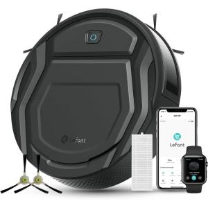 Lefant LiDAR Robot Vacuum and Mop, 90-Day Self-Emptying, 190° PSD Obstacle Avoidance, Customized Cleaning, Multi-Floor Mapping, 5500Pa Strong Suction, 140 Min Runtime, WiFi/Alexa/APP/iWatch, M2 Pro(M210P)