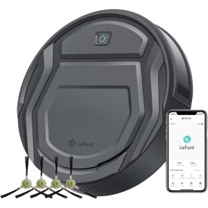 Lefant M210 Pro Robot Vacuum Cleaner, Slim and Quiet, 3 Suction Levels, 6 Cleaning Modes, Schedule Time, WiFi/APP/Alexa, 120-Min Runtime, Self-Charging, Perfect for Pet Hair and Hard Floors