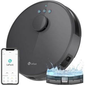 Lefant M310 Ultra Robot Vacuum and Mop, 6000Pa Suction-Slim Robotic Cleaner with ToF LiDAR Navigation, Accurate Obstacle Avoidance, WiFi/App/Alexa Control, 170min Runtime, for Pet Hair and Home(M1)
